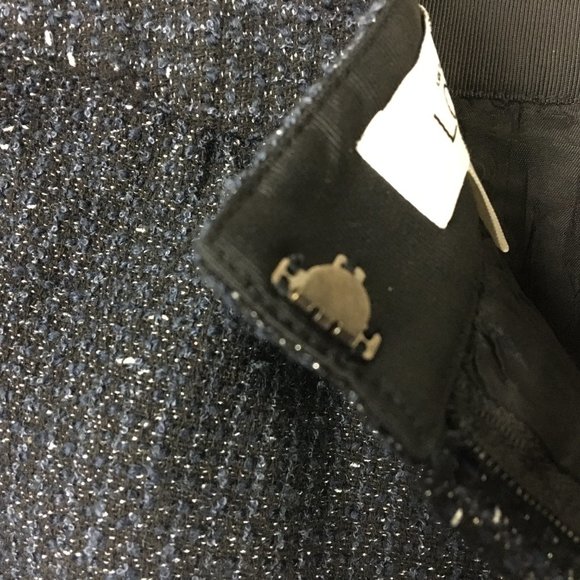 LOFT Skirt 6 Wool Blend Black Tweed Lined Pockets Career Casual Short Length - Picture 13 of 16